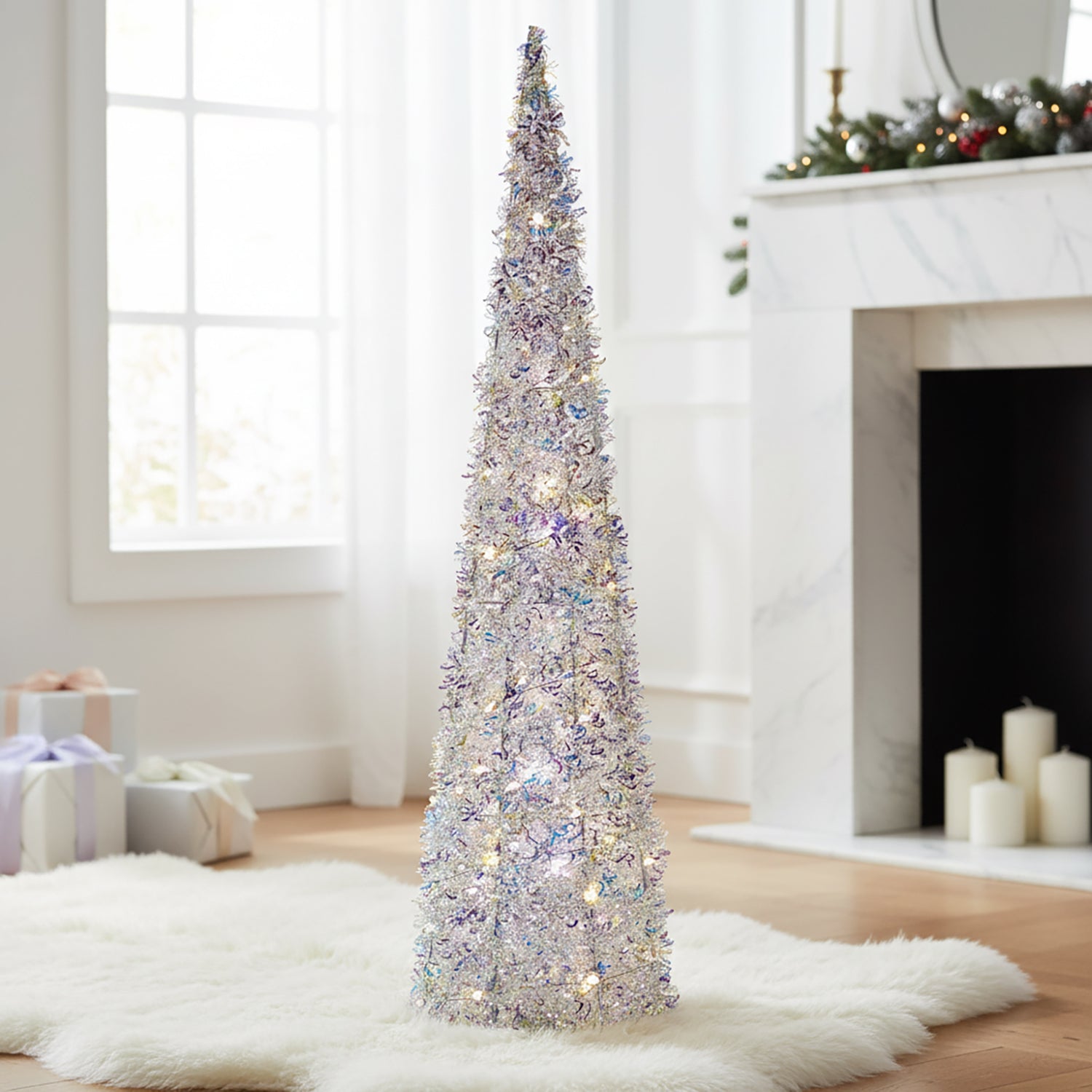 DICTROLUX - Cono Luminoso 40 LED Bianco Caldo h80 cm